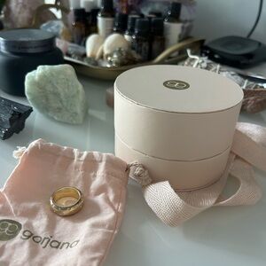 Gorjana Gold Ring with Pink Pouch